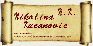 Nikolina Kucanović vizit kartica